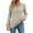 Khaki, variant on Besolor Women's Solid Color Knitted Tops Crewneck Button Long Sleeve Shirts Casual Pullover Sweaters Blouse