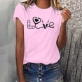 thumbnail image 2 of Camisetas con estampado de letras y cuello redondo de verano para mujer, blusas femeninas cómodas y elegantes, Tops OAVQHLG3B Store lin121212, 2 of 5