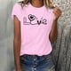 thumbnail image 2 of Camisetas con estampado de letras y cuello redondo de verano para mujer, blusas femeninas cómodas y elegantes, Tops OAVQHLG3B Store lin121212, 2 of 5