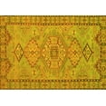 thumbnail image 1 of Ahgly Company Machine Washable Indoor Rectangle Persian Yellow Traditional Area Rugs, 2' x 3', 1 of 4