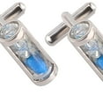 thumbnail image 3 of Camisa Gemelos Boda Reloj De Arena 2 Piezas Gemelos De Cristal Azul SM SunniMix Gemelos de camisa, 3 of 5