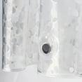 thumbnail image 3 of Gusaloo Semi-transparent Square Grid Shower Curtain Glitter Translucent Shower Curtain with Hooks, 72" x 72", 3 of 7