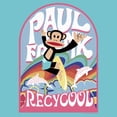 thumbnail image 2 of Girl's Paul Frank Recycool Julius the Monkey  Graphic Tee Tahiti Blue Small, 2 of 4