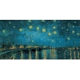 thumbnail image 2 of Van Gogh, Vincent 32x18 Black Ornate Wood Framed with Double Matting Museum Art Print Titled - The Starry Night, 2 of 4