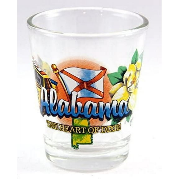 Alabama The Heart Of Dixie State Elements Shot Glass jks