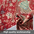 thumbnail image 4 of DriftAway Christopher Peacock Floral Pattern Energy Saving Thermal Insulated Blackout Window Curtain Grommet 2 Layers 2 Panels 52 Inch by 84 Inch Red, 4 of 7