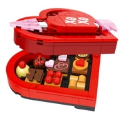 Brickcraft Bricktanicals Chocolate Box Building Kit (144-Piece Set), Heart-Shaped Candy Box, Valentines Day Gift, Brick Chocolates, Building Set