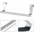 thumbnail image 5 of Towel Bar Holder with Hooks for Bathroom and Kitchen, Stainless Steel Towel Hanger Over The Cabinet Door 14inch 2 Pack, 5 of 5