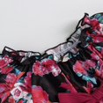 thumbnail image 4 of PENGXIANG Nouveau-Né Bébé Fille Romper Manches Courtes Imprimé Floral Combinaison Vêtements d'Été Rouge, 4 of 7