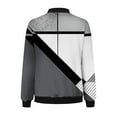 thumbnail image 4 of Ftwytp Womens Casual Daily Coats Lightweight Zip Up Casual Jacket Color Blocked Coat Stand Short Sports Outwear Long Sleeve Jackets, 4 of 5