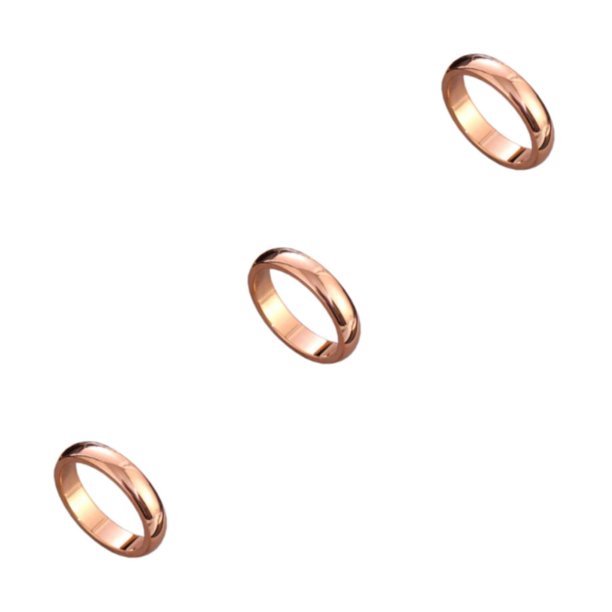 Qarigey Banquete de boda Anillo de banquete Parejas Aleación Anillos de estilo moderno Diseño simple Decoración de la mano Joyería Rosa Type1 NO1