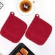 thumbnail image 4 of Agarraderas para ollas con bolsillo, almohadillas de algodón suave con agarre sin silicona y lazo para colgar, agarraderas para cocina, salvamanteles para ollas, sartenes y hornos de silicona con tapa, 4 of 5