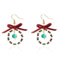 thumbnail image 2 of Yoyauz Women's Christmas Earrings Cute Christmas Ribbon Bow Garland Bell Red Green Holiday Pendant Earrings Christmas Holiday Jewelry Party Gifts, 2 of 5