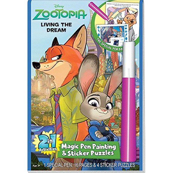 Disneys Zootopia Living the Dream Magic Pen & Sticker Puzzles