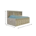 thumbnail image 4 of OS Home and Office Furniture Model 85222K6-22, Solid Pine Twin Daybed with Six Drawers in Light Ash, 4 of 5