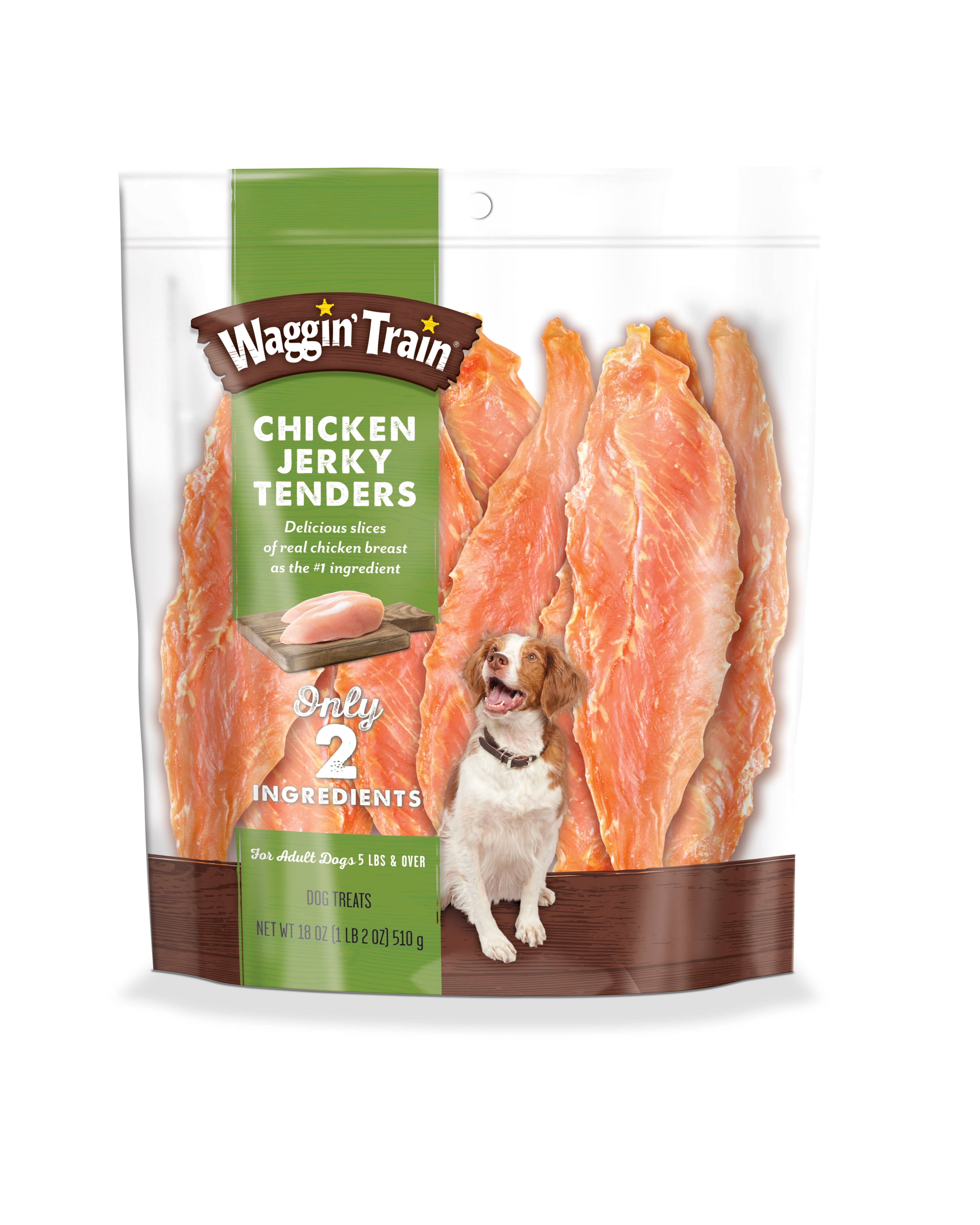 Waggin' Train Limited Ingredient, Grain Free Dog Treat, Chicken Jerky Tenders, 18 oz. Pouch