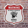 thumbnail image 4 of Warning This Property is Protected by Boerboel 12 inch X 12 inch Shield Shaped Commercial Grade Plastic Sign Weather Resistant Made in the USA, 4 of 6