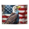 thumbnail image 5 of Orinice American Flag Bald Eagle Digital Art Tapestry Wall Hanging Unique Style for Home Decor Living Room Bedroom 60x50inch, 5 of 6