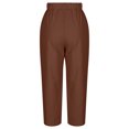 thumbnail image 5 of Womens Pants Summer Casual Loose Cotton And Linen Pocket Solid Color Trousers, 5 of 8