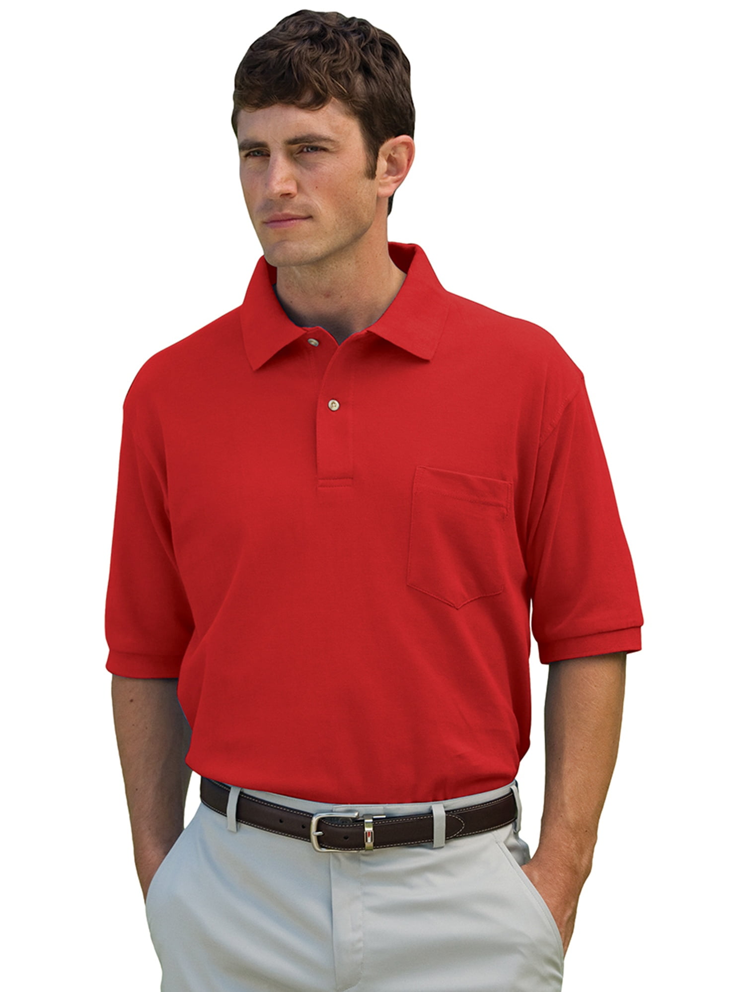 Men's Mainsail Mesh/Pique Pocket Polo Shirt - Walmart.com