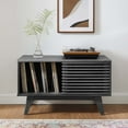 thumbnail image 1 of Modway Présentoir de Disques Vinyles Render en Charbon, 1 of 8