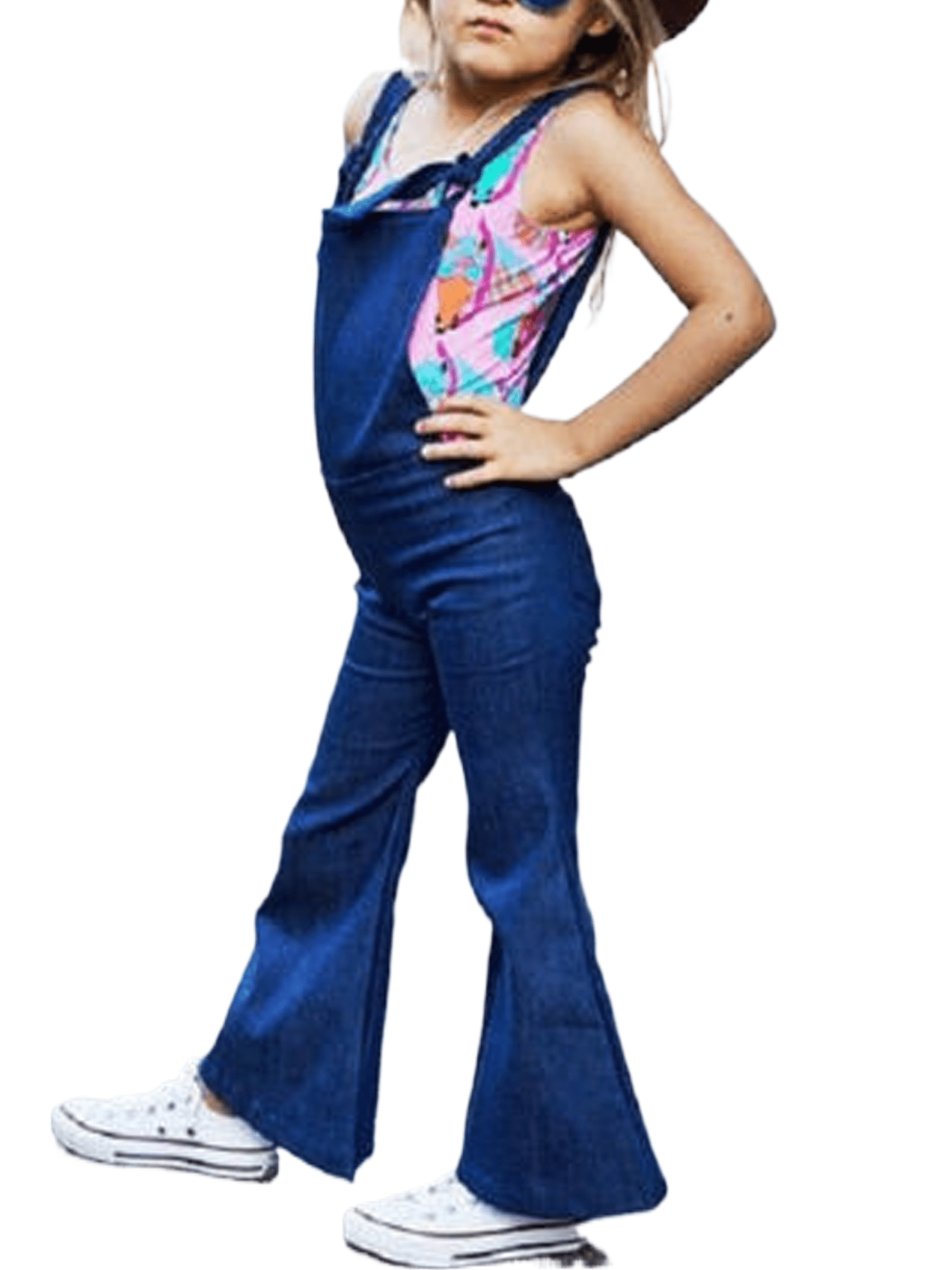 Toddler Overalls Kids Baby Girl Jeans Jumpsuit Strappy Straps Bib Pants