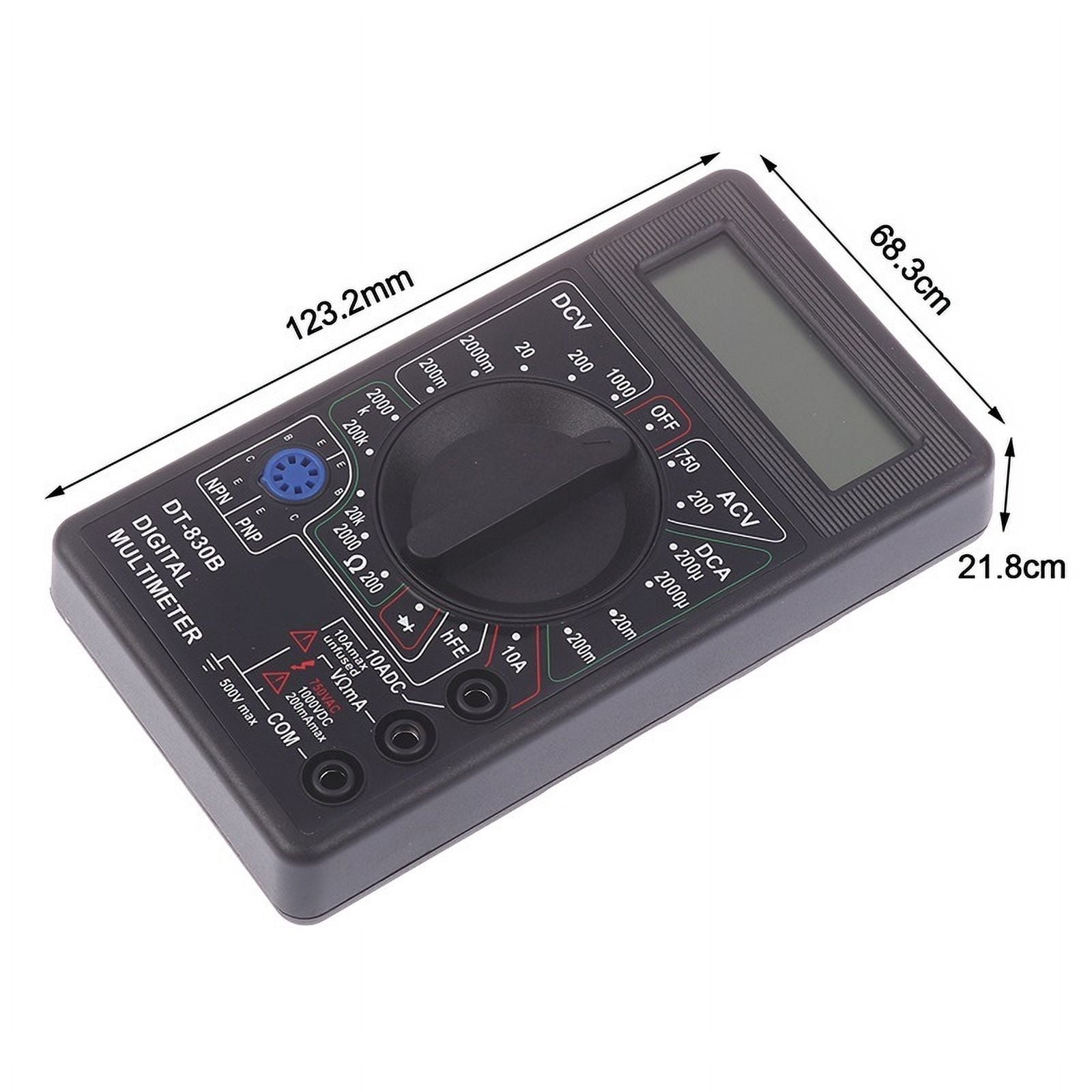 LCD Auto Range Digital Voltmeter Multimeter Ohmmeter Volt Tester Measures Voltage Current
