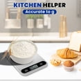thumbnail image 5 of Food Scale, 22lb Digital Kitchen Scale Weight Grams and Ounces for Baking Cooking and Meal Prep, Stainless steel materials & LCD display, 6 Units with Tare Function(Battery not included), 5 of 8