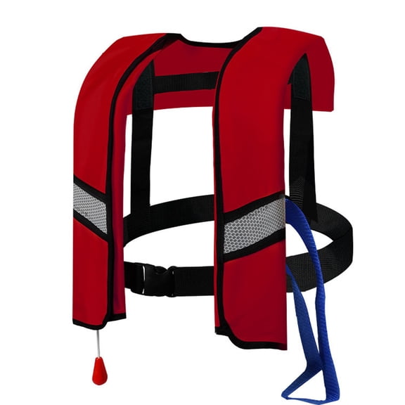 Automatic Inflatable Life Jacket With Reflectors,150N High Buoyancy, Automatic Inflation In 3 Seconds, Adjustable Buckles,Universal Life Vest for Boating Fishing Sailing,Lightweight,Portable,Unisex