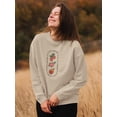thumbnail image 2 of Remember To Be Happy Quote Sweatshirt Women -Image by Shutterstock, Female Medium, 2 of 4