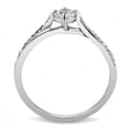 thumbnail image 3 of High polished (no plating) Stainless Steel Ring with AAA Grade CZ in Clear for Women Style DA035, 3 of 4