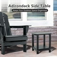 thumbnail image 3 of ENYLAY Adirondack Small Outdoor Side Table , Weatherproof HDPE Patio End Table with 2-Tier Storage for Firepit, Balcony, Garden, Poolside or Bathroom (Black, Set of 2), 3 of 7