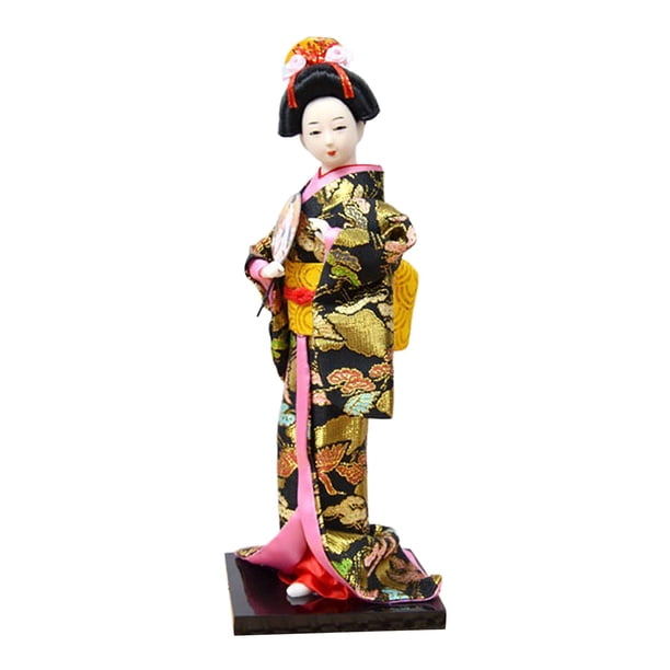 Figura de geisha japonesa asiática en miniatura hecha a mano muñeca oriental popular para escritorio estilo B