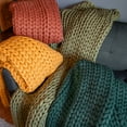 thumbnail image 4 of Donna Sharp Chunky Knit Camel Contemporary Decorative Throw Blanket with Over-Sized Loop Pattern, 4 of 6
