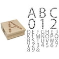 thumbnail image 1 of Elegant Botanical Floral Letter Number Square Rubber Stamp for Stamping Crafting - Ampersand & - Medium 1.75in, 1 of 6