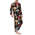 thumbnail image 3 of Kll Various Mushrooms Sleepwear Mens Flannel Pajamas,Long Cotton Pj Set, 3 of 9