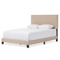 thumbnail image 2 of Baxton Studio Ramon Modern and Contemporary Beige Linen Upholstered Queen Size Bed with Nail Heads, 2 of 6