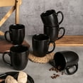 thumbnail image 7 of AmorArc 16oz Coffee Mugs Set of 6, Large Ceramic Coffee Mugs for Men, Women, Dad, Mom, Modern Coffee Mugs With Handle For Tea,Latte,Cappuccino,Cocoa. Dishwasher&Microwave Safe, Matte Black, 7 of 7