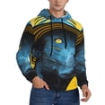 thumbnail image 2 of Picia Stylish Yellow Dog Pattern Casual Men's Hoodie - Lightweight Hooded Sweatshirt with Kangaroo Pocket, Comfortable Pullover for Everyday, Travel-XX-Large, 2 of 7