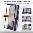 thumbnail image 2 of Dteck Wallet for Samsung Galaxy Z Fold 5 Case with Built-in Glass Screen Protector, Soft PU Leather Card Holder Flip Kickstand Protective Case for Z Fold 5 5G,Purple, 2 of 7