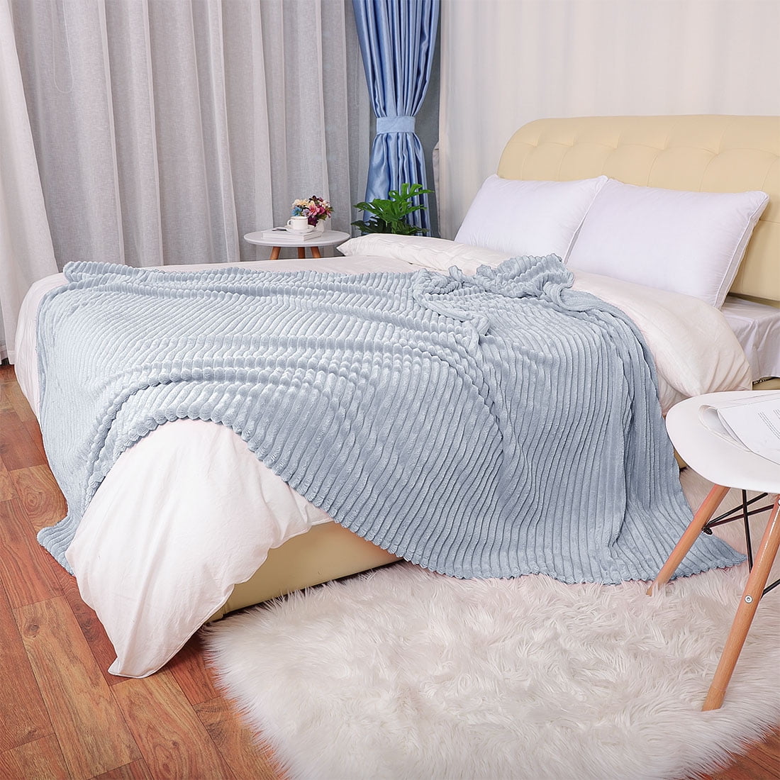 Soft Microplush Velvet Blanket Luxurious Fuzzy Fleece Throw All