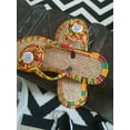 thumbnail image 4 of Handmade Kente Slippers with Silver n Blue button, 4 of 5
