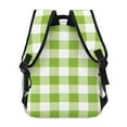 thumbnail image 4 of Fotbe White Green Plaid Pattern Casual Backpack for School, Travel, and Outdoor Activities - Durable, Lightweight, and Comfortable, 4 of 5