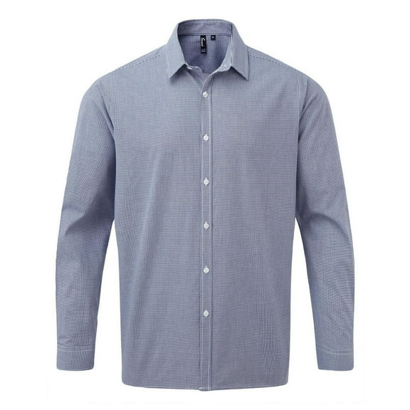 Premier Mens Gingham Long-Sleeved Shirt