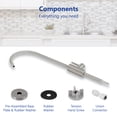 thumbnail image 4 of Modern Water Filter Faucet - Stainless Steel Brushed Nickel Faucet - 100% Lead-Free Drinking Water Faucet - Compatible with Reverse Osmosis Water Filtration Systems, 4 of 5