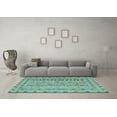thumbnail image 3 of Ahgly Company Indoor Square Persian Light Blue Traditional Area Rugs, 4' Square, 3 of 4