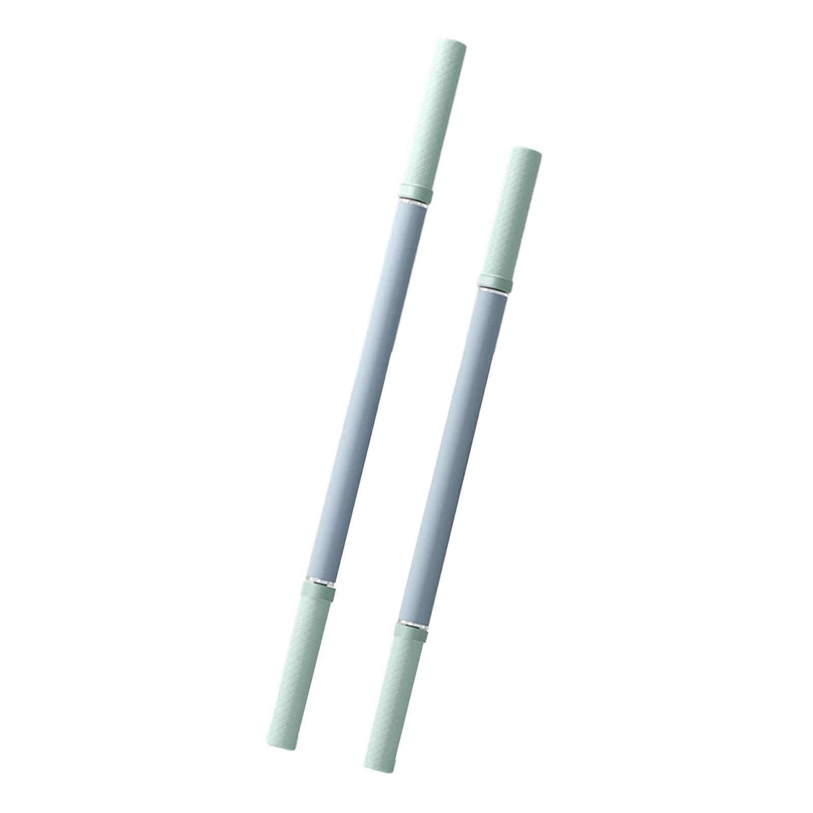 Baoblaze 2 Pieces Massage Roller Stick Comfortable Multipurpose Yoga Stretching Tool Body silver