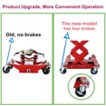 thumbnail image 3 of AKDSteel Cric de Transmission Profil Bas Robuste 450 LBS, Levage de Réparation Auto avec Plage de Hauteur de 7 à 23 Pouces, Sangles de Sécurité de 2M et 4 Roues de Frein pour Sécurité, 3 of 7