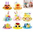 thumbnail image 2 of Easter Hat DIY Craft Kit Easter Eggs Rabbit Hat Gift For Kindergarten Decoration Items Parent Child Interaction, 2 of 9