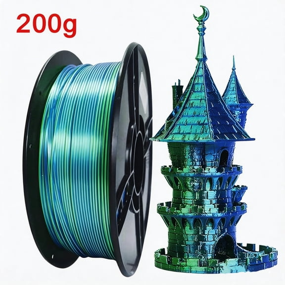 YOUGO 3D Printer Filament Dual Color PLA 200g Silk 1.75mm Multicolor 3D Printing Material